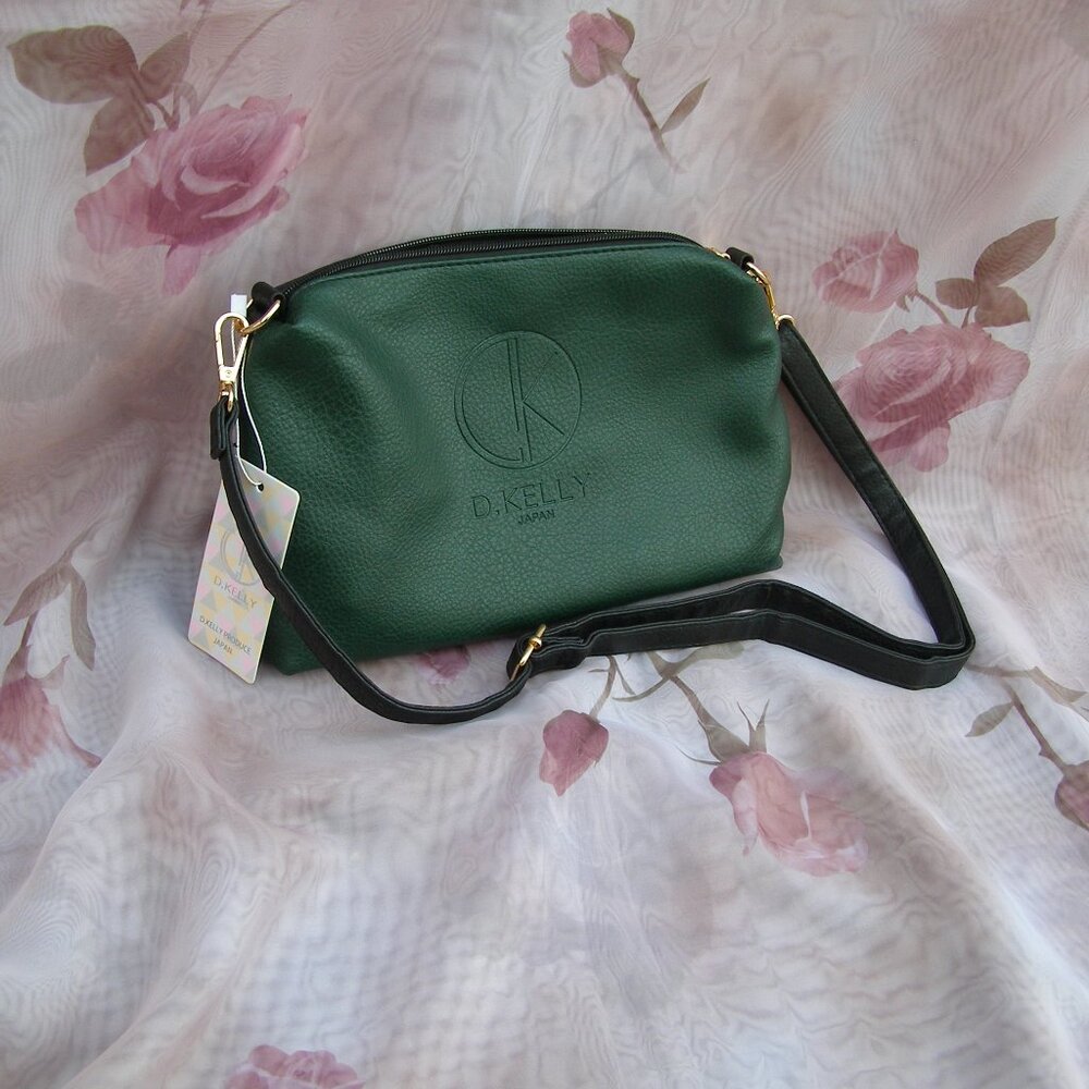 NWT 2 Tone Faux Leather Bag by D. Kelly Japan (made in China) - Picture 13 of 13